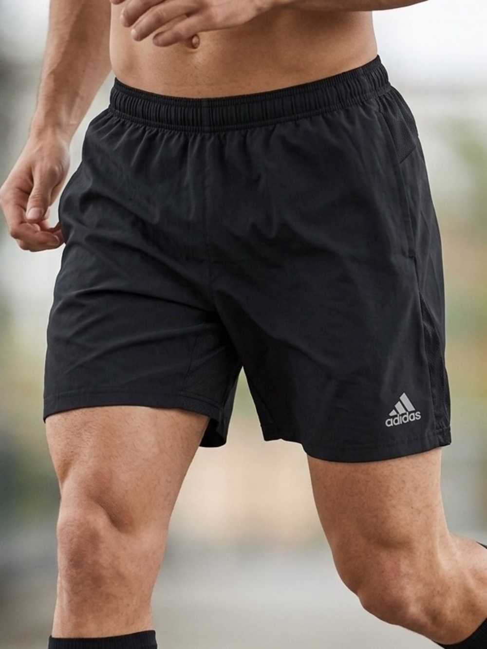 Adidas Running Men's Climalite Performance Athletic Shorts - Black Size Large 7”